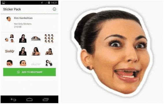 descargar WAStickerApps Kim Kardashian apk