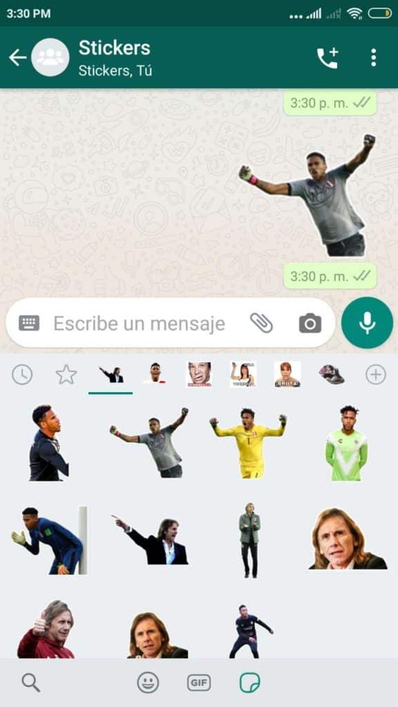 Stickers de Pedro Gallese para wsp