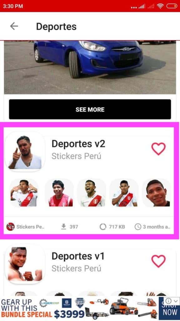Stickers del orejita flores Whatsapp