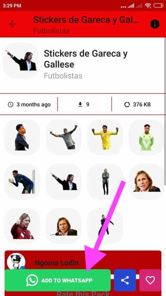 descargar Stickers de Pedro Gallese