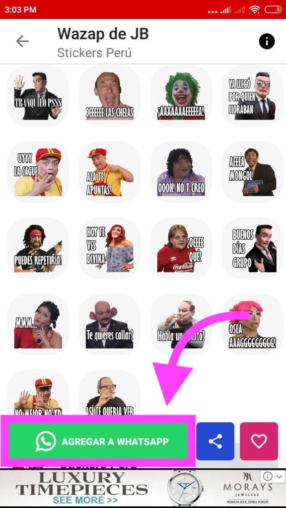 pack stickers de la carlota para whatsapp