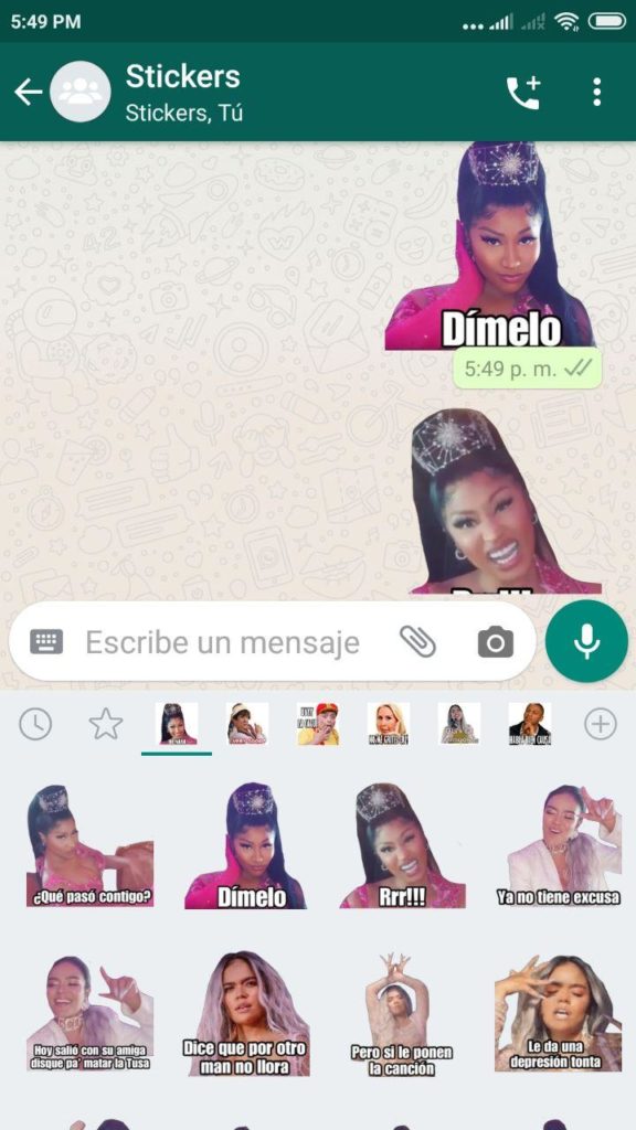 descargar Stickers de Nicky Minaj para Whatsapp