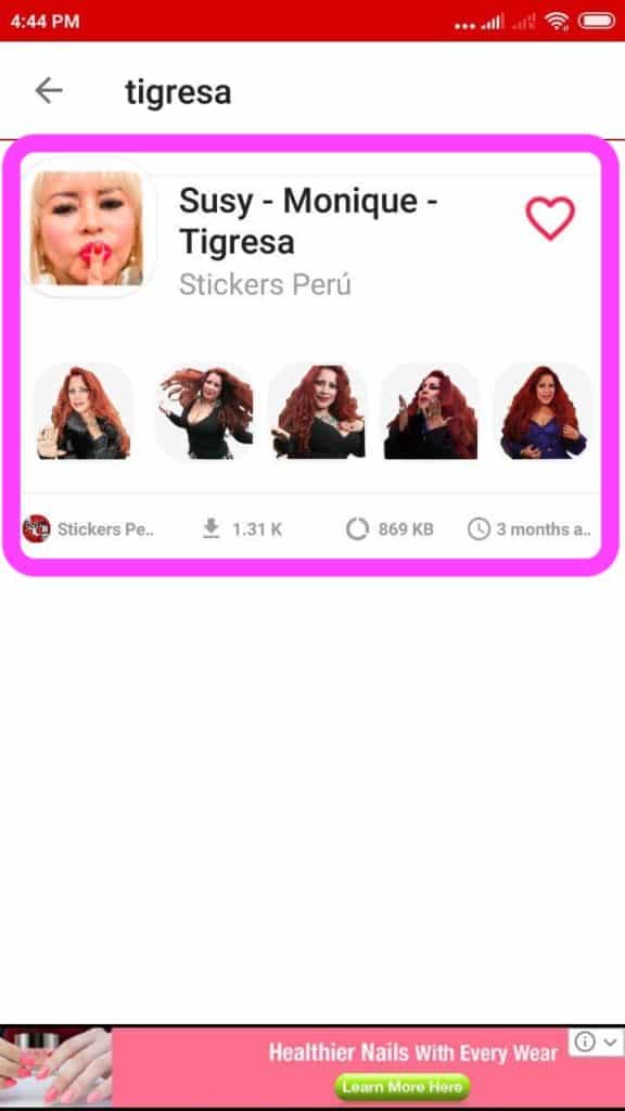nuevos Stickers de Monique Pardo para Whatsapp