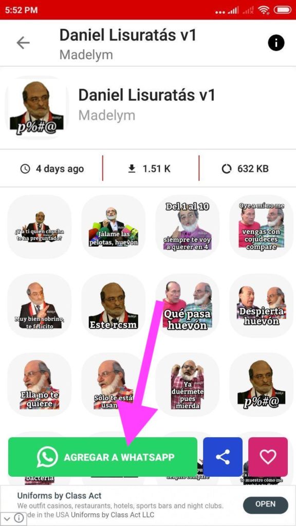pack Stickers de Daniel Lisuritas para Whatsapp
