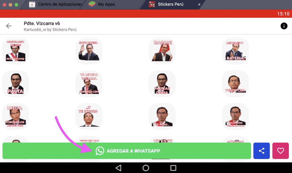 descargar Stickers de Presidente Vizcarra para Whatsapp